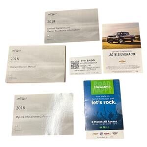 2018 Chevy Silverado Complete Owner’s Manual Set OEM w Case MyLink Infotainment